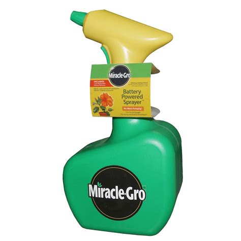 For the lawn, Miracle-Gro Lawn Food aids in quickly establishing. . Miracle grow sprayer